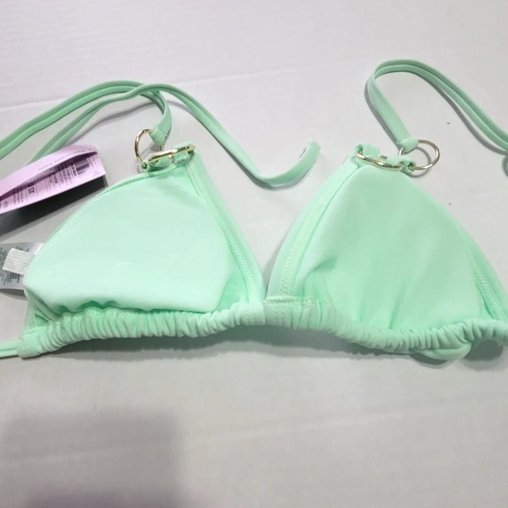 💥New💥 Wild Fable, XS (0-2) Lime Green Tie back Swim/Bathing Suit Bikini Top